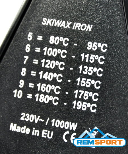 tabela temperatur żelazka V1000 VAUHTI